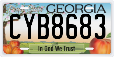 GA license plate CYB8683