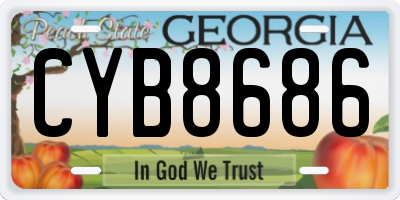GA license plate CYB8686