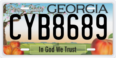 GA license plate CYB8689