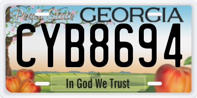GA license plate CYB8694