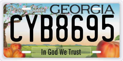 GA license plate CYB8695