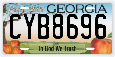 GA license plate CYB8696