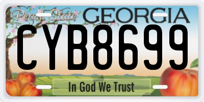 GA license plate CYB8699