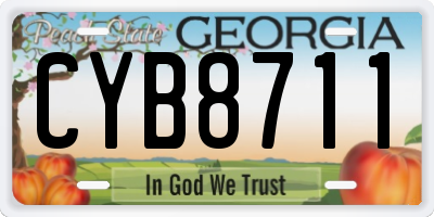 GA license plate CYB8711