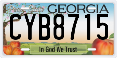 GA license plate CYB8715