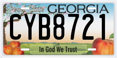 GA license plate CYB8721