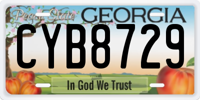 GA license plate CYB8729