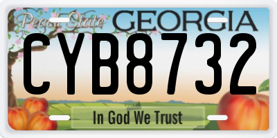 GA license plate CYB8732