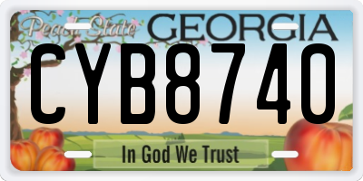 GA license plate CYB8740