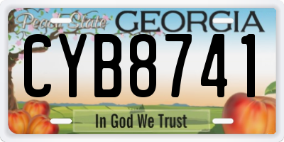 GA license plate CYB8741
