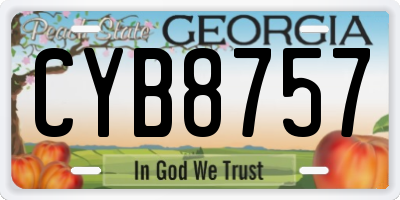 GA license plate CYB8757