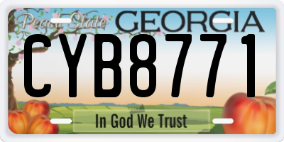 GA license plate CYB8771