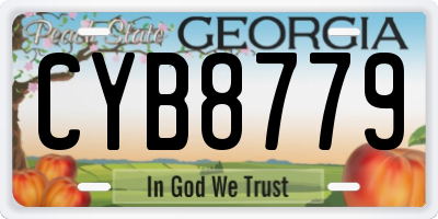 GA license plate CYB8779