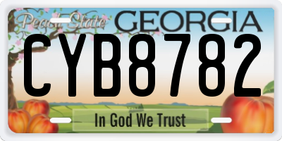 GA license plate CYB8782