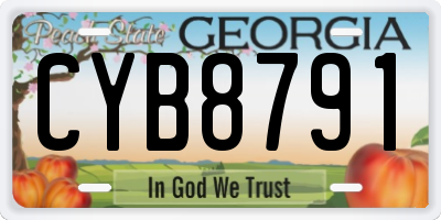 GA license plate CYB8791