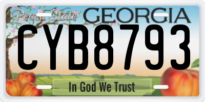 GA license plate CYB8793
