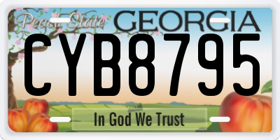 GA license plate CYB8795
