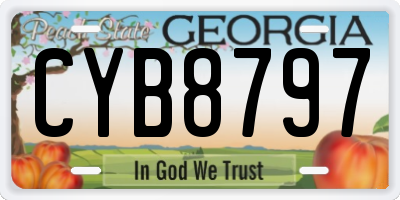 GA license plate CYB8797