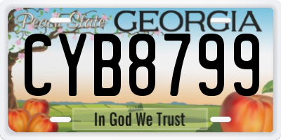 GA license plate CYB8799