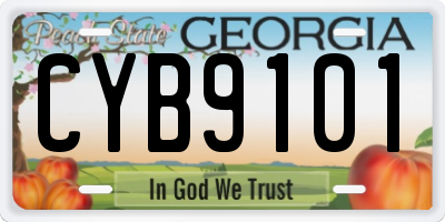 GA license plate CYB9101