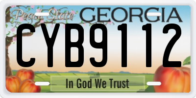 GA license plate CYB9112