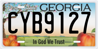 GA license plate CYB9127