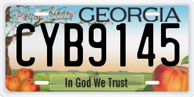 GA license plate CYB9145