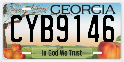 GA license plate CYB9146
