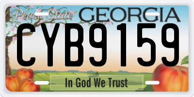 GA license plate CYB9159