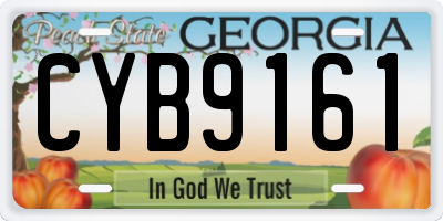 GA license plate CYB9161