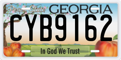 GA license plate CYB9162