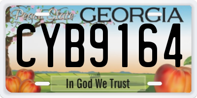 GA license plate CYB9164