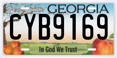 GA license plate CYB9169