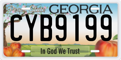 GA license plate CYB9199
