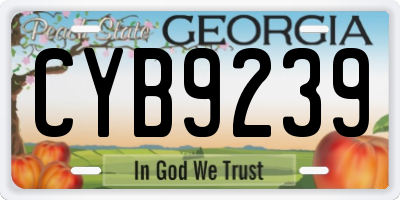 GA license plate CYB9239