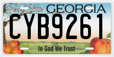 GA license plate CYB9261