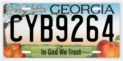 GA license plate CYB9264
