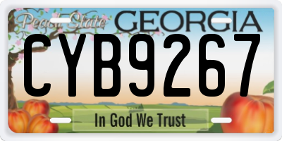 GA license plate CYB9267