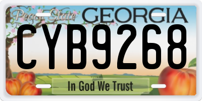 GA license plate CYB9268