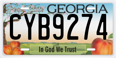 GA license plate CYB9274