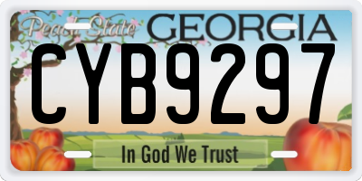 GA license plate CYB9297