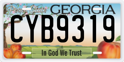 GA license plate CYB9319