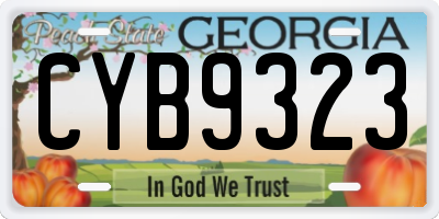 GA license plate CYB9323
