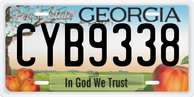 GA license plate CYB9338