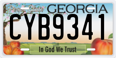 GA license plate CYB9341