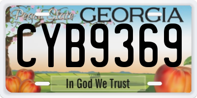 GA license plate CYB9369
