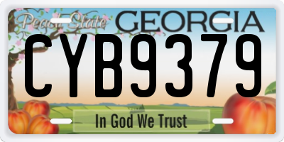 GA license plate CYB9379