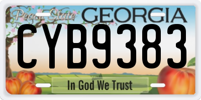 GA license plate CYB9383