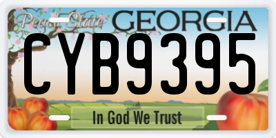 GA license plate CYB9395