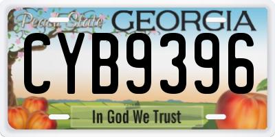 GA license plate CYB9396